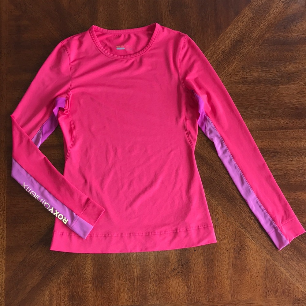 Roxy Athletix Pink Active Long Sleeve Tee T-shirt S